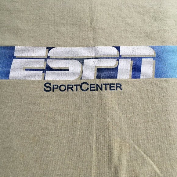 #58 Espn Sportscenter Beige T-Shirt Men's size 2XL black label game day - Picture 3 of 11
